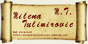 Milena Tulimirović vizit kartica